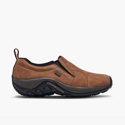 Merrell Jungle Moc Nubuck Waterproof Wide Width Slip On Skor Herr Bruna (SE645927)